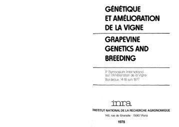 GeNeTIQUE ET AMeliORATION DE lA VIGNE ... - Mavo.biz