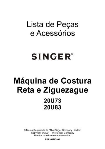 Lista Peças SINGER 20 U - Feira das Máquinas