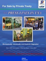 Press Lines # 2 - CBI industrial asset management