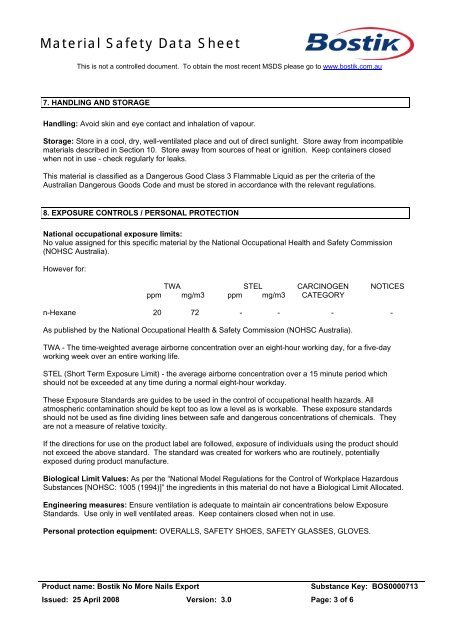 Material Safety Data Shee