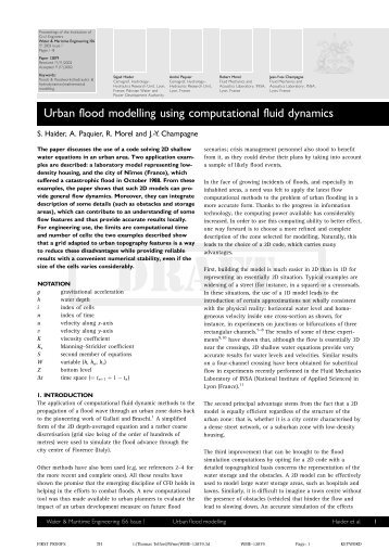 Urban flood modelling using computational fluid dynamics - IMPACT