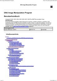 GNU Image Manipulation Program Benutzerhandbuch