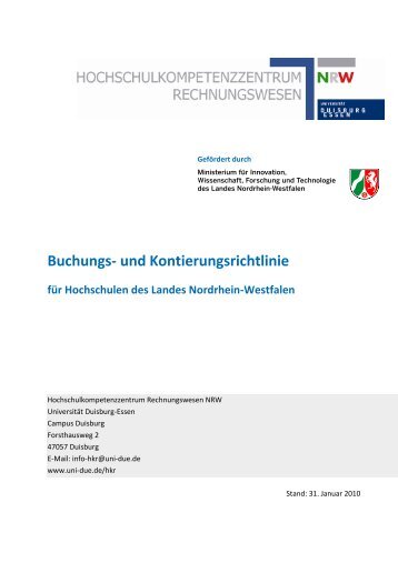 Buchungs- und Kontierungsrichtlinie