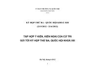 Táº¬P Há»¢P Ã KIáº¾N, KIáº¾N NGHá» Cá»¦A Cá»¬ TRI Gá»¬I Tá»I Ká»² Há»P THá»¨ ...