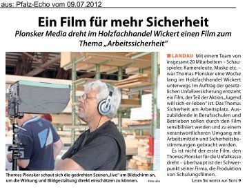 Ein Film für mehr Sicherheit - Plonsker Media