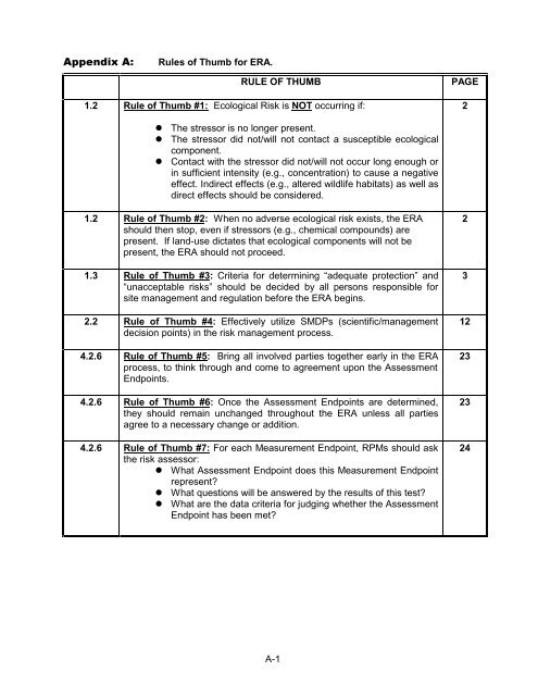 Tri-Service Remedial Project Manager's Guide for Ecological Risk ...