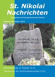 Gemeindebrief - Startseite | Kirchengemeinde St. Nikolai Bad Sachsa