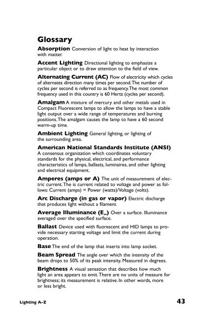 Lighting A to Z