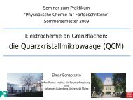 die Quarzkristallmikrowaage (QCM) - Max-Planck-Institut für ...