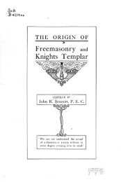 The Origin of Freemasonry and Knights Templar ... - Lodge Prudentia