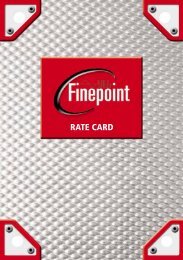 RATE CARD - Finepoint