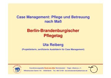 Case Management - Berlin Brandenburger Pflegetage