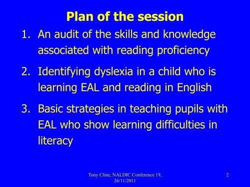 EAL learners and dyslexia - NALDIC