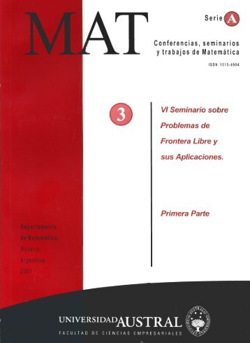 MAT SERIE A : CONFERENCIAS, SEMINARIOS Y TRABAJOS DE ...