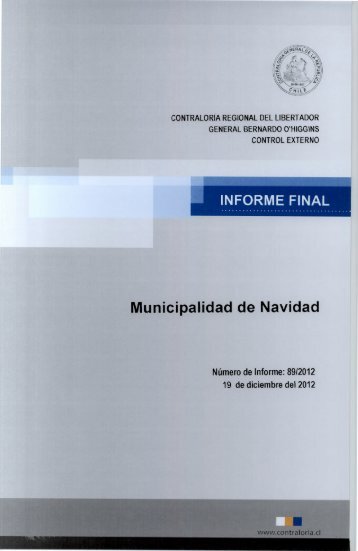 INFORME FINAL Municipalidad de Navidad - ContralorÃ­a General ...