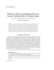 Reflection Ideals and Mappings Between Generic Submanifolds in ...
