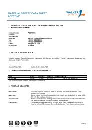 MATERIAL SAFETY DATA SHEET ACETONE - PT. Harimau Putih