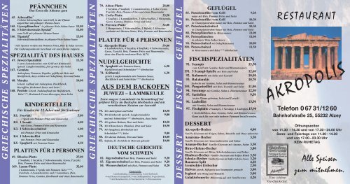 salate - Restaurant Akropolis in Alzey