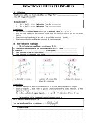 Cours et Exercices