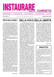 XXXV, n. 2, Maggio - Agosto 2006 - instaurare omnia in christo