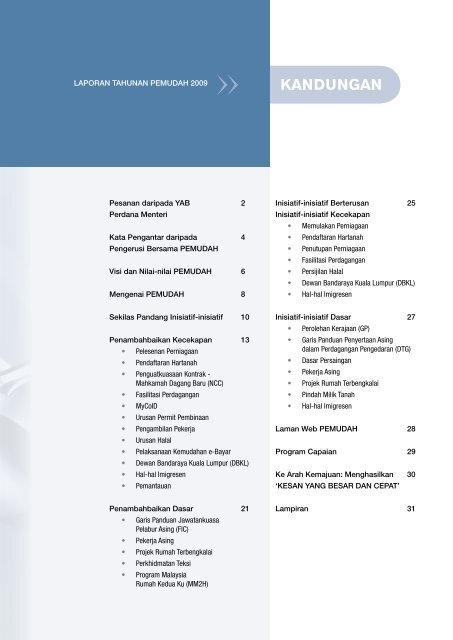 2009 Annual Report - Official Portal of Pemudah