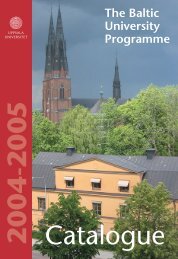 BUP Catalogue - Baltic University Programme