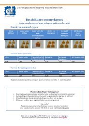 Beschikbare oormerktypes - Dierengezondheidszorg Vlaanderen