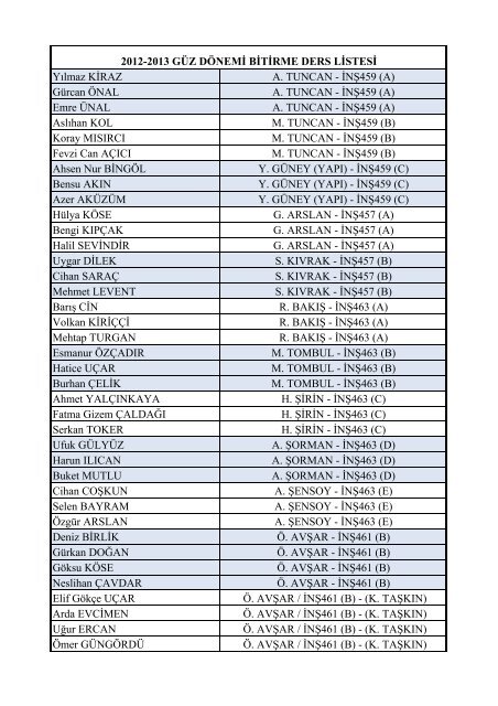 Bitirme Dersi 2012-2013.pdf - Insaat.anadolu.edu.tr