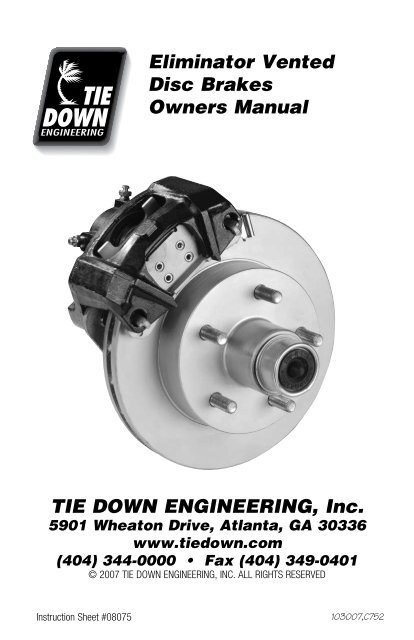 Tie Down Engineering Inc Eliminator Vented The Expediter