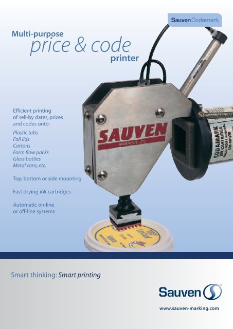 price & code - Sauven Marking