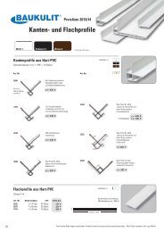 Kanten-, Anschluss- und Lüfterprofile - Baukulit
