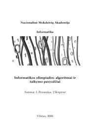 Informatikos olimpiados: algoritmai ir taikymo pavyzdÅ¾iai