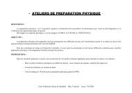 ATELIERS DE PREPARATION PHYSIQUE - Handballouest