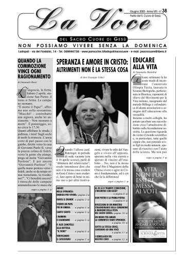 NÂ° 38, Giugno 2005 - Speranza e Amore in Cristo - parrocchia ...