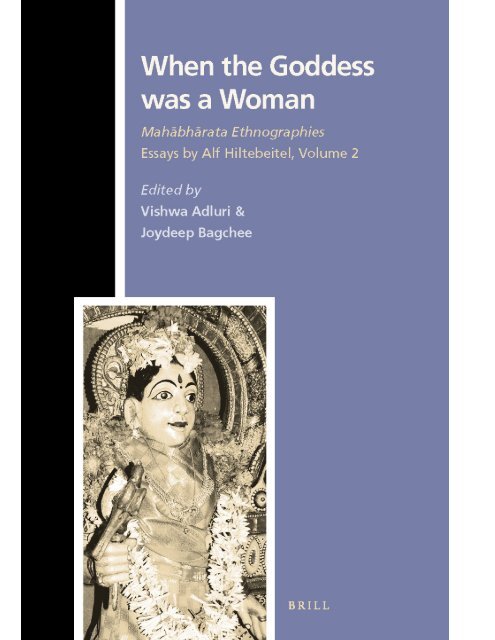 When the Goddess was a Woman, Mahabharata ... - presocratics.org
