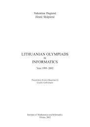 LITHUANIAN OLYMPIADS INFORMATICS