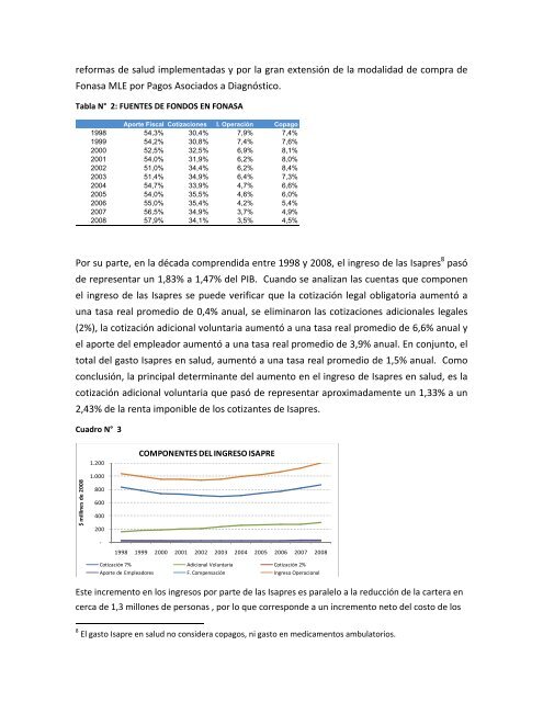 Informe sistema salud chileno 1998-2008 Final - Noticias ...