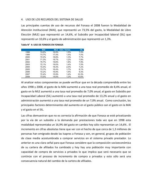 Informe sistema salud chileno 1998-2008 Final - Noticias ...