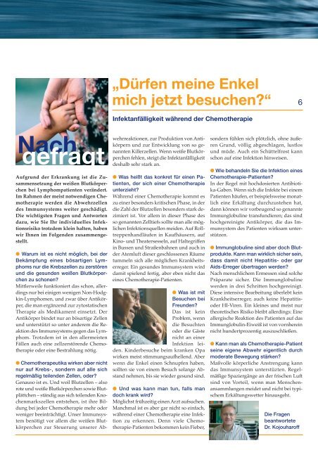 Ausgabe 4 / 2005 - Onkologische Schwerpunktpraxis Darmstadt