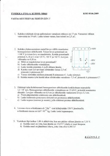 Vanha FY6-koe + ratkaisut