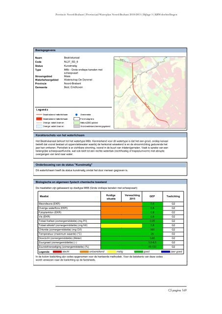 KRW -doelstellingen en -onderbouwing - Provincie Noord-Brabant