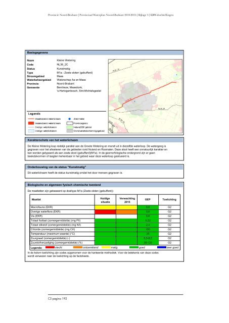 KRW -doelstellingen en -onderbouwing - Provincie Noord-Brabant