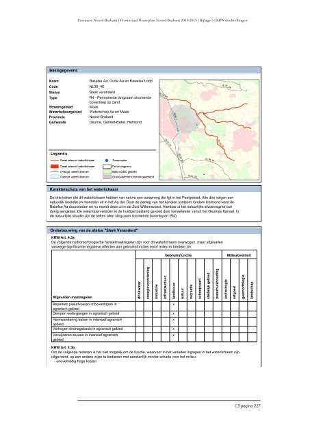 KRW -doelstellingen en -onderbouwing - Provincie Noord-Brabant