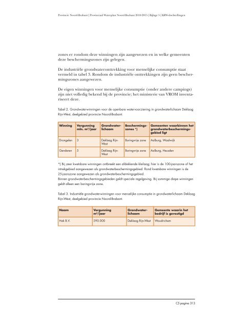 KRW -doelstellingen en -onderbouwing - Provincie Noord-Brabant