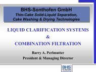 Combination Concentrating Candle Filter and ... - BHS Filtration