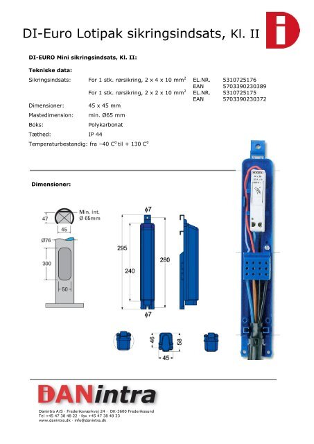 Se produktblad - DANintra A/S