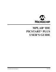 MPLAB IDE PICSTART Plus User's Guide - Microchip