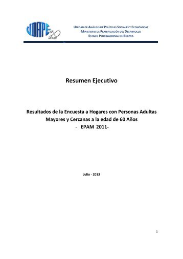 Resumen Ejecutivo - Unidad de AnÃ¡lisis de PolÃ­ticas Sociales y ...