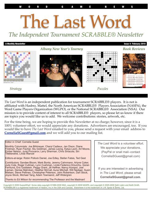 February 2010 - The Last Word Newsletter