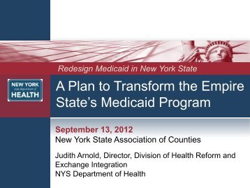 Medicaid 1115 Waiver - New York State Association of Counties